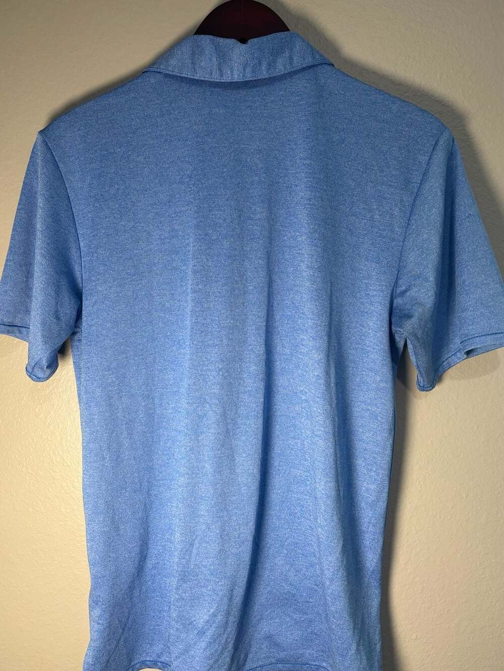 Adidas Men's Blue Heathered Performance Polo Shirt Size S - Picture 2 of 8